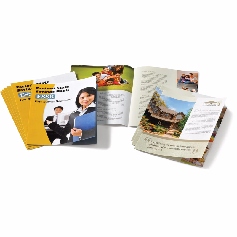 Newsletter, Full Color - With 3/16" 3-Hole Punches