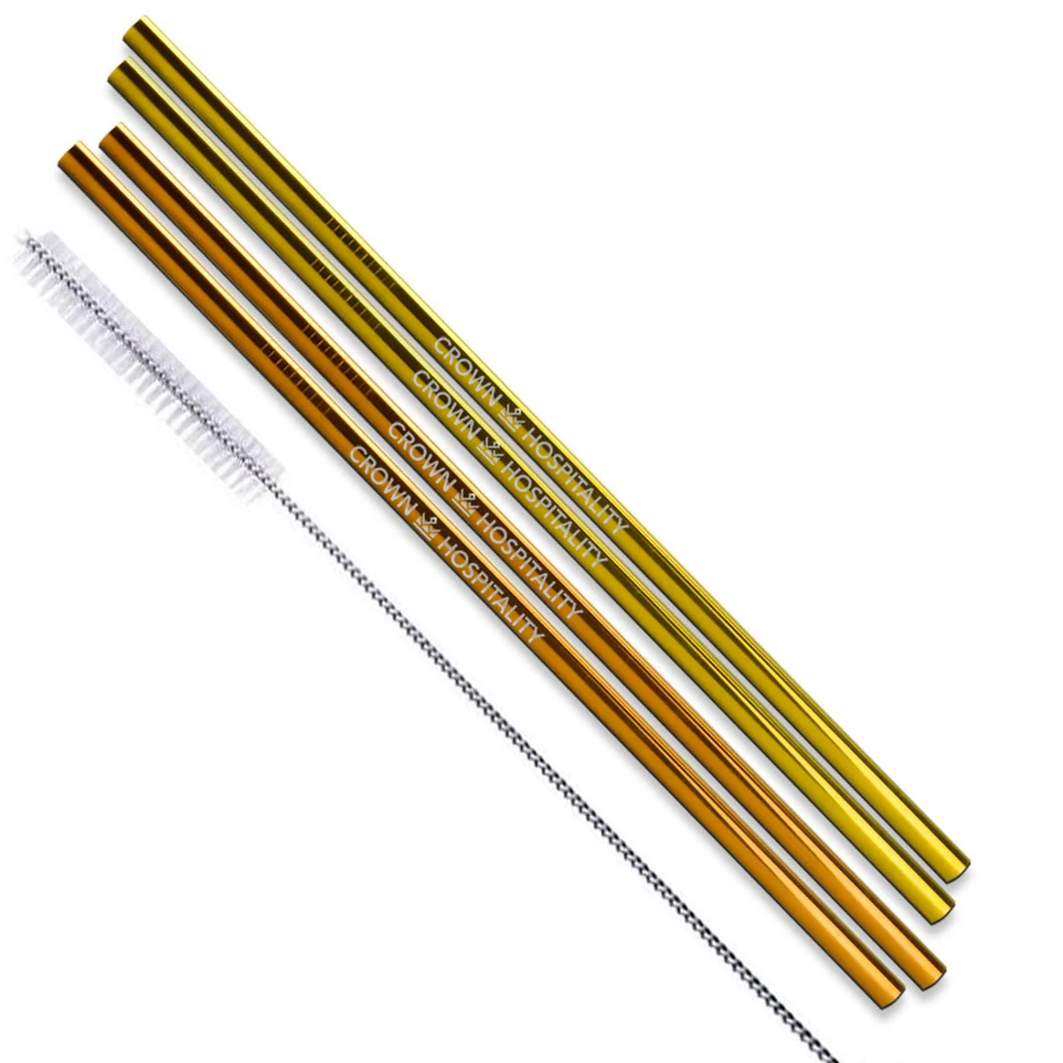 Straight Stainless Steel Straws: Set Of 4 In Copper: Set of 4 in Gold and/or Copper 1