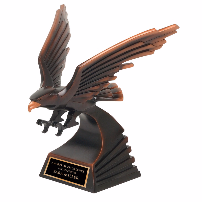 Bronze Eagle Landing Resin