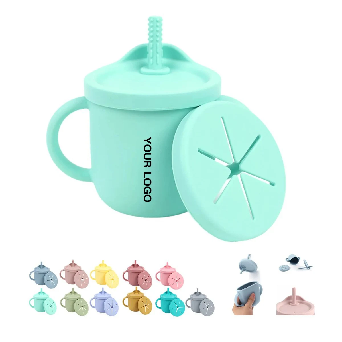 Durable Silicone Toddler Cup for Drinking or Snacks 1