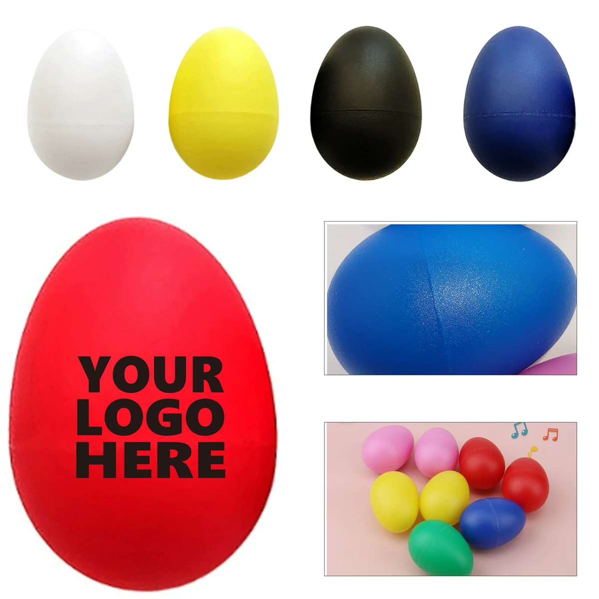 Musical Egg Shakers – Colorful Plastic Version 1