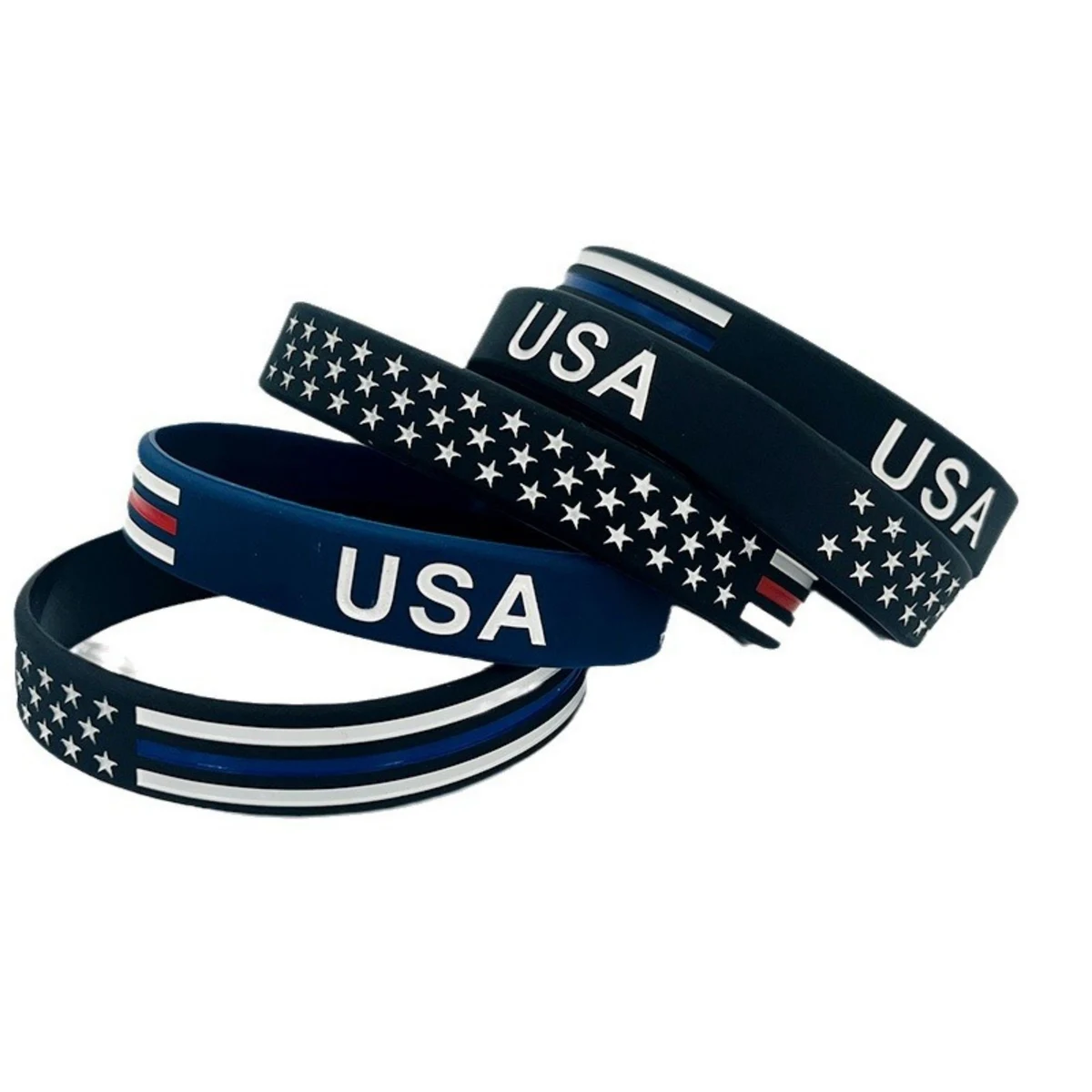 American Flag Silicone Wristband 1