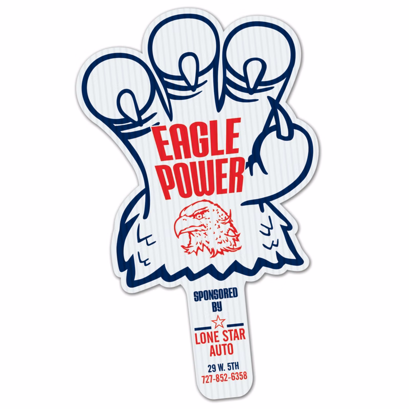 Eagle Claw Hand Fan, Screen Printed