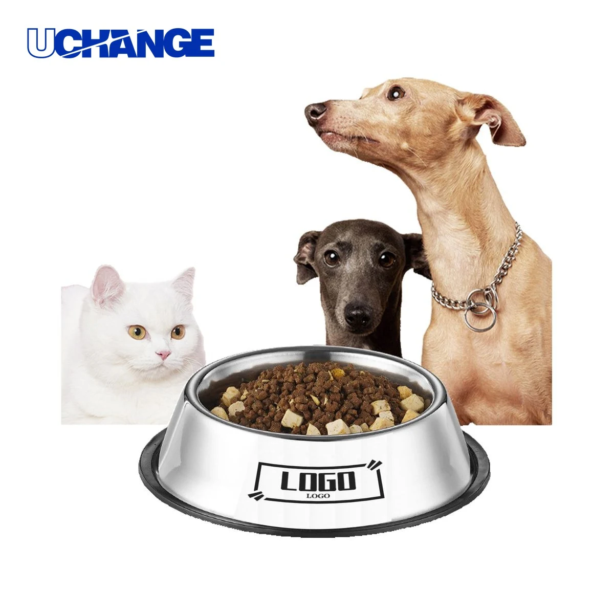 Steel Pet Feeding Tray with Silicone Mat 1