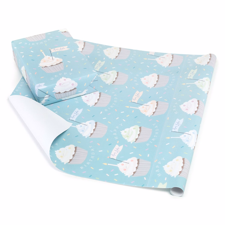 Cupcake Happy Birthday Personalized Wrapping Paper Roll