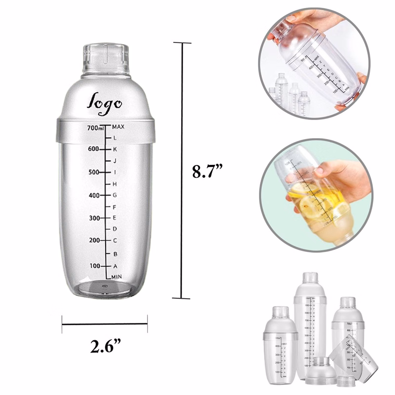 MOQ50 24oz Black Cocktail Shaker for Milk Tea