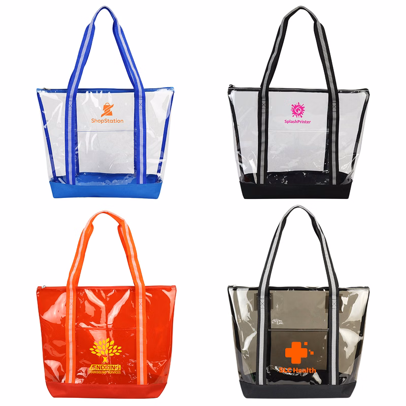 Diamond Clear TPU Zippered Tote