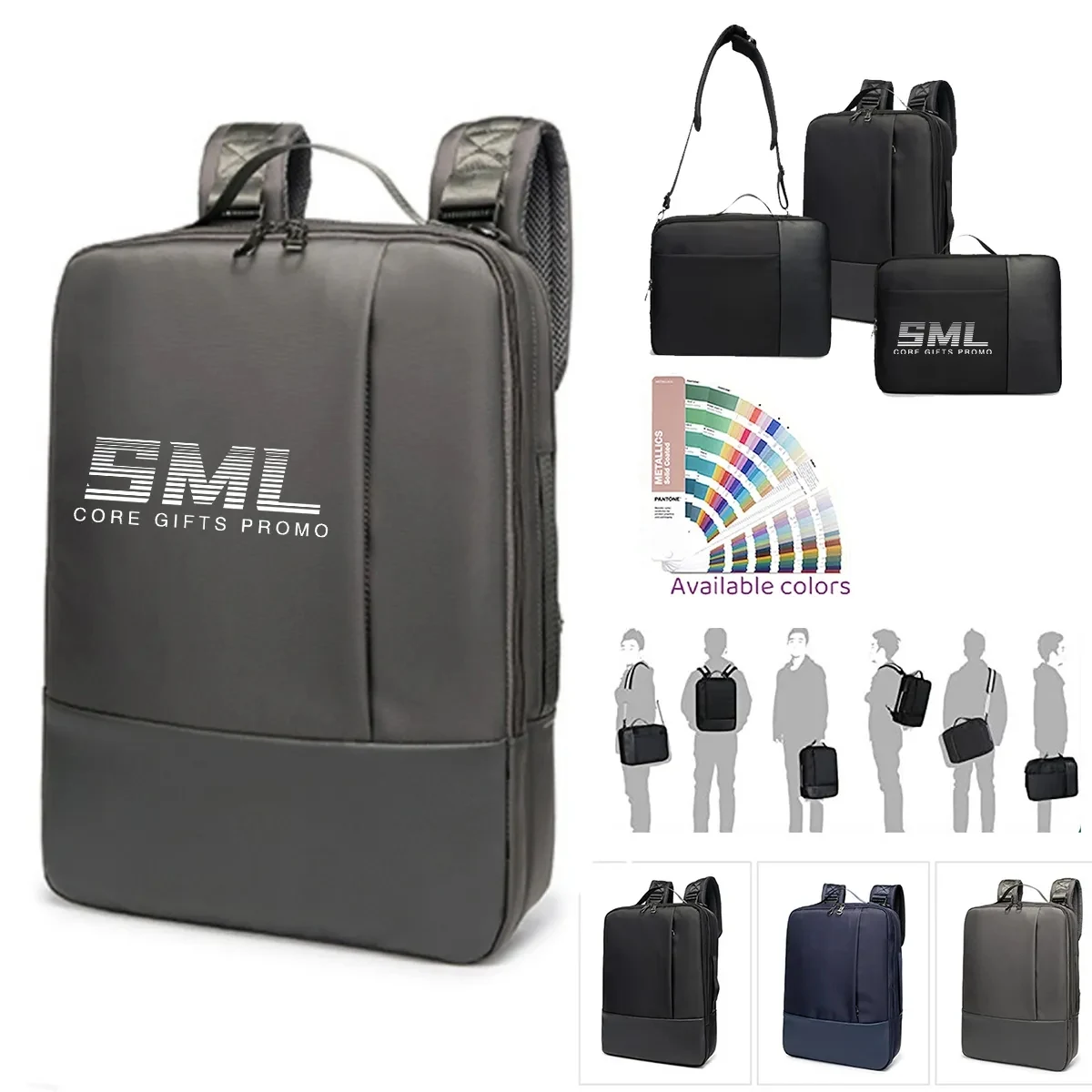 15.6 Inch 3-way Convertible Luxury Business Laptop Backpack 1