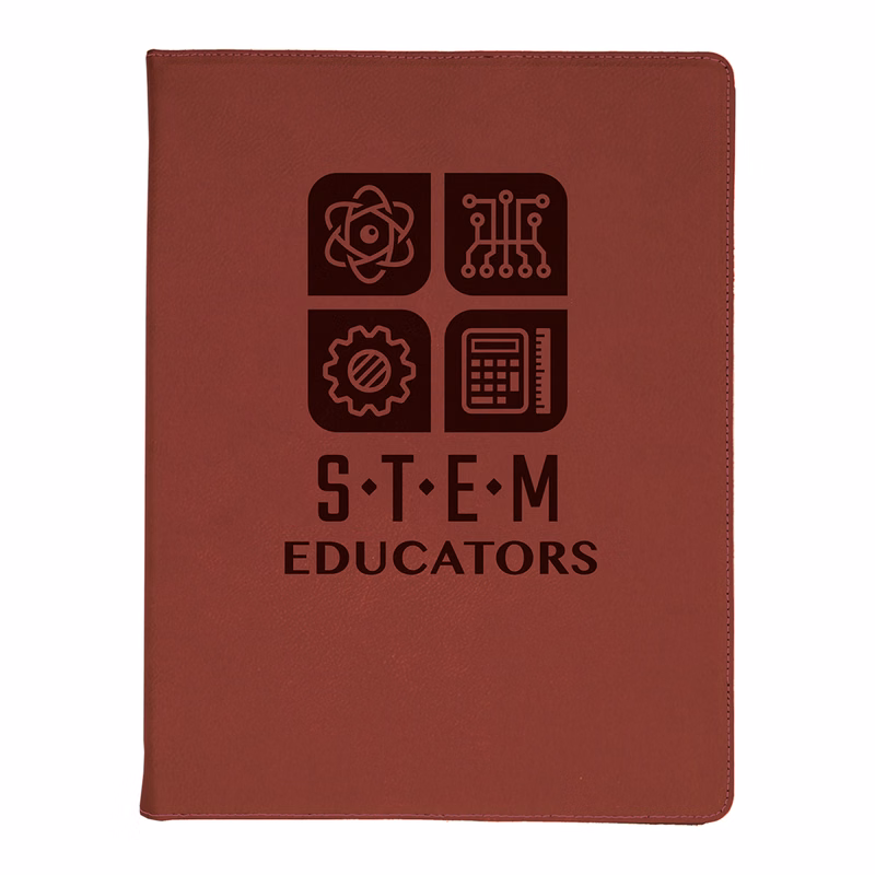 9 1/2" x 12" Leatherette Rose Portfolio