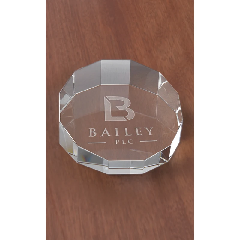 Slanted Circle Paperweight 1