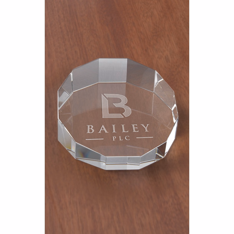 Slanted Circle Paperweight
