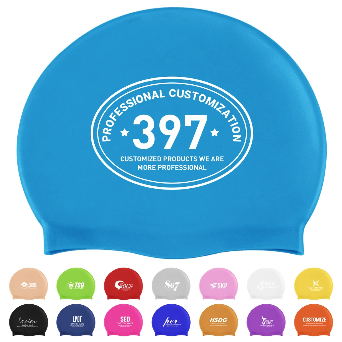Adult Waterproof Silicone Swimming Cap 1