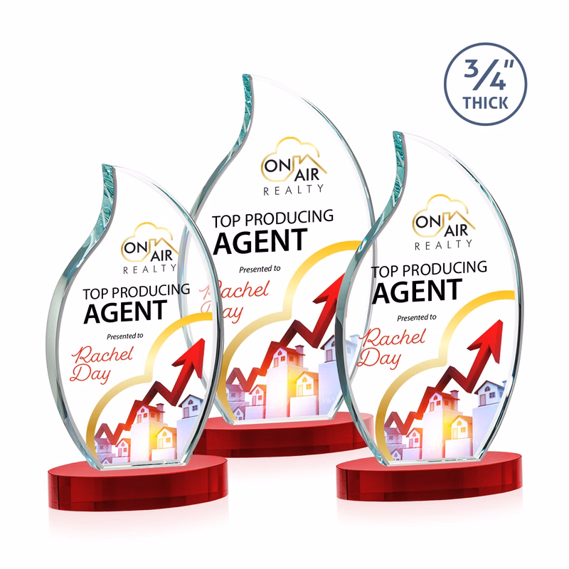 Croydon VividPrint™ Award on Alberton Base - Red