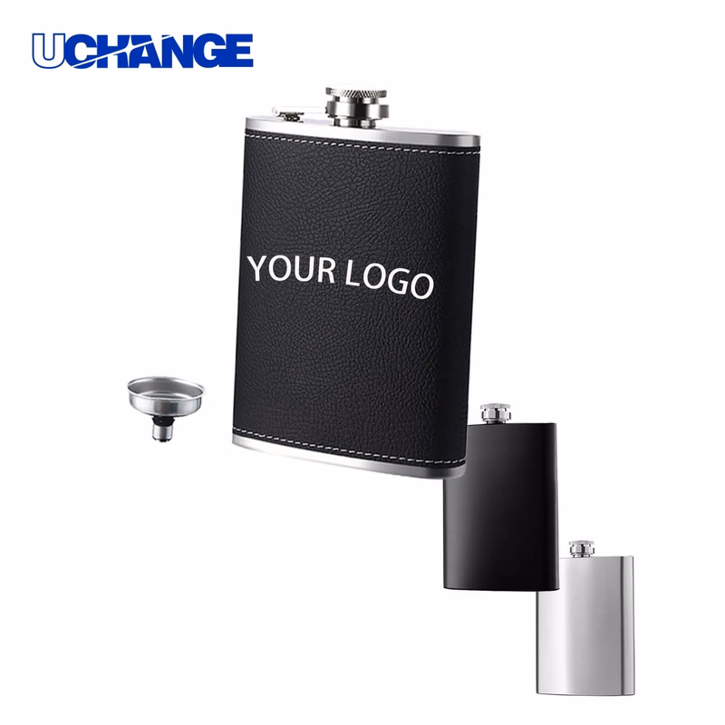 U-Shaped Stainless Steel Flask Flagon Container (8 Oz)