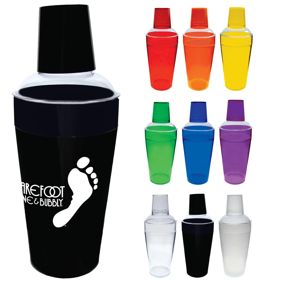 20oz 3 Piece Plastic Cocktail Shaker 1