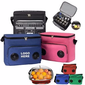 Insulated Tote Beach Cooler Bag with Built in Speakers