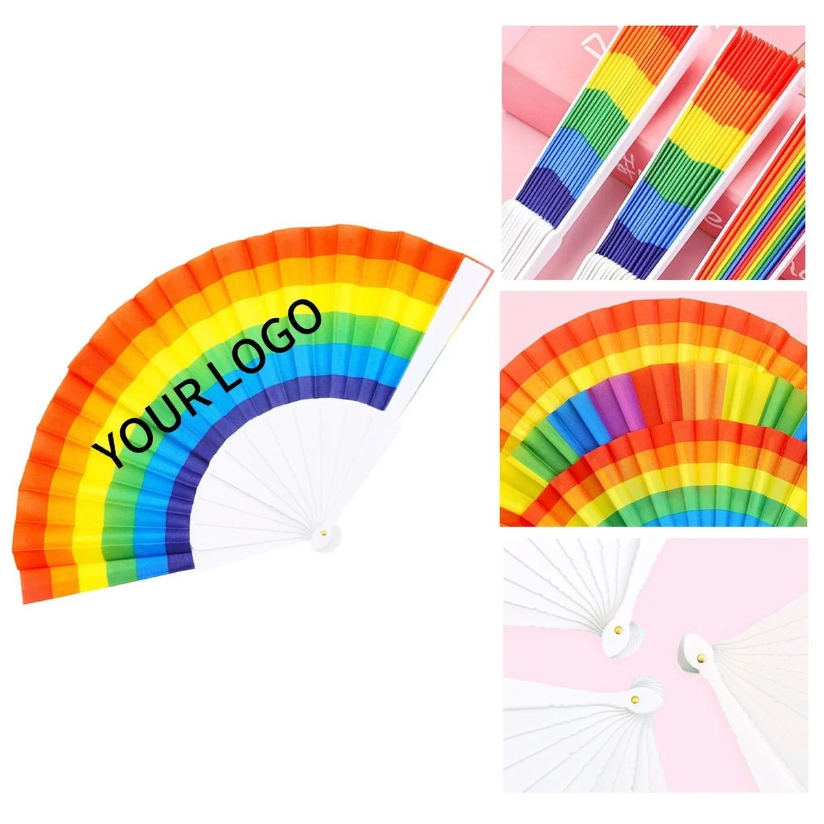 Compact 9 Inch Folding Fan with Vibrant Colors 1