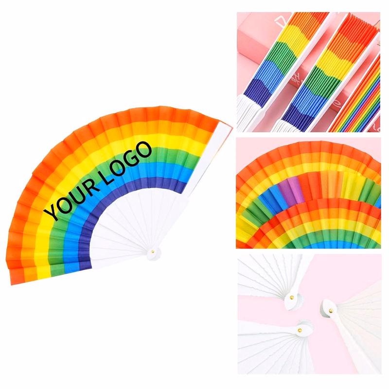 Compact 9 Inch Folding Fan with Vibrant Colors