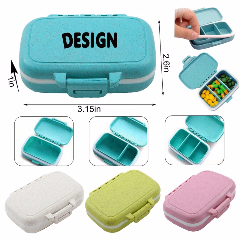 MOQ50 3 Compartments Portable Small Pill Case