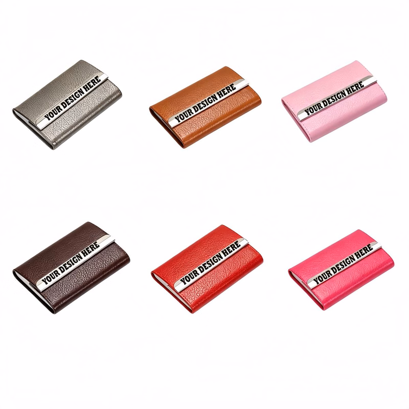 Leather & Stainless Steel Business Card Case