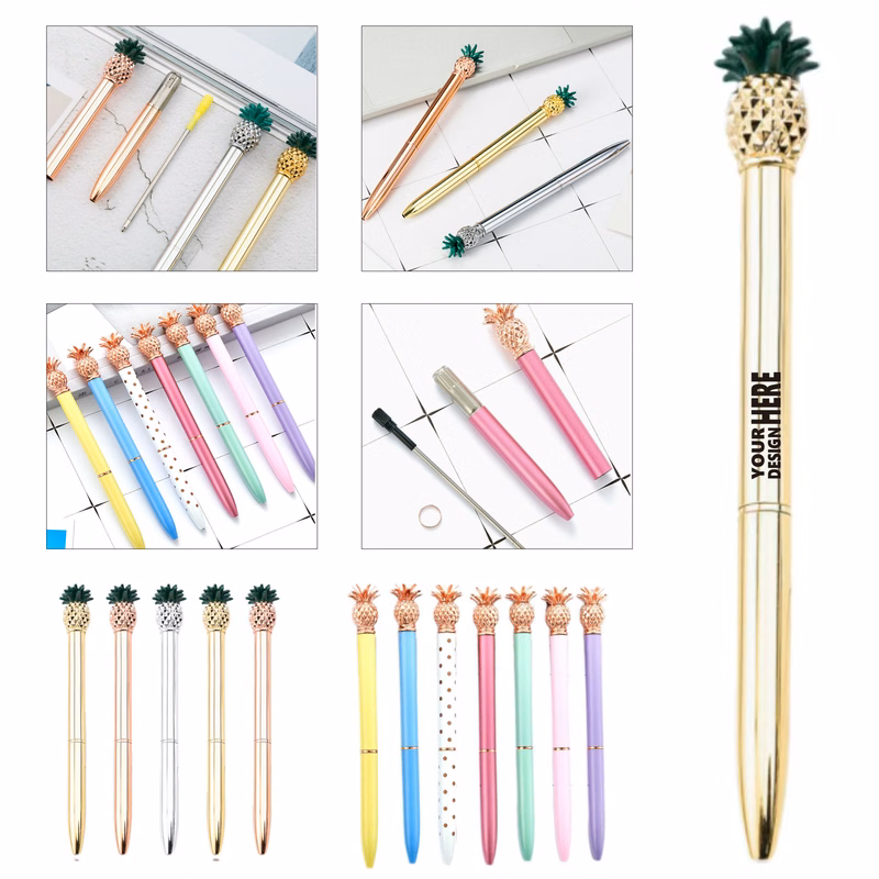 Ballpoint Pen - Metal Pineapple Style