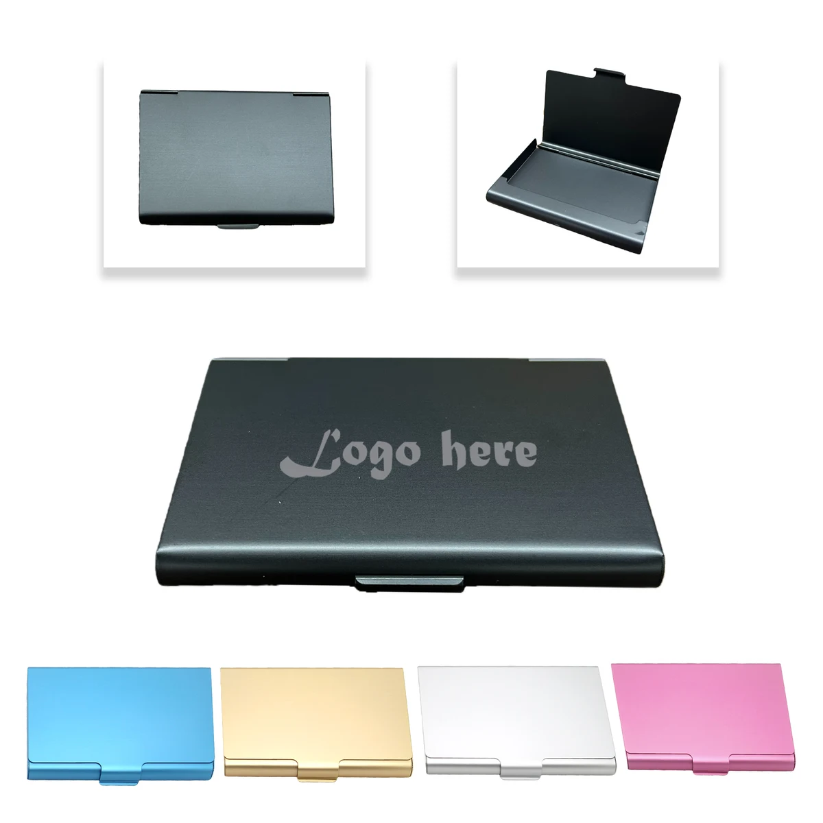 Aluminum Alloy Flip Cover Business Card Holder 1