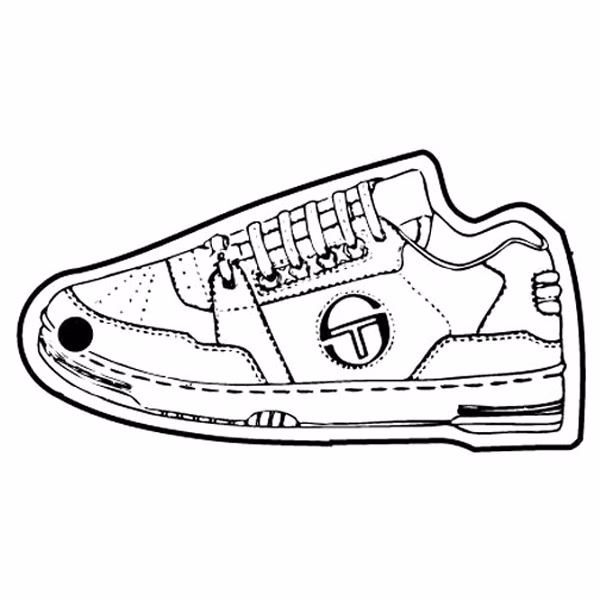 Tennis Shoe 2 Key Tag - Spot Color