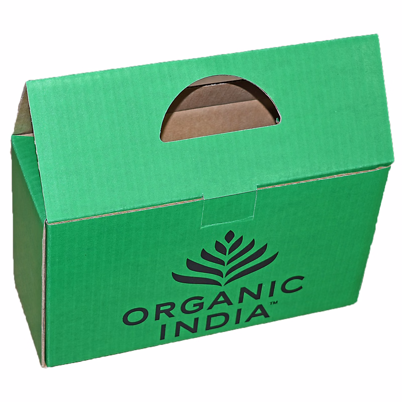 9 5/8" x 3 3/4" x 8 1/4" - B-Flute Box with Handle