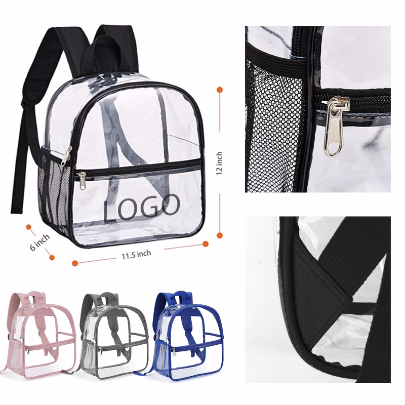 MOQ 10 PCS Stylish PVC Transparent Backpack