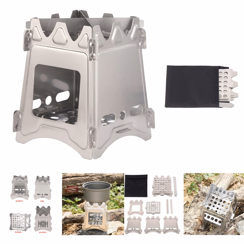 Folding Stainless Steel Wood Stove
