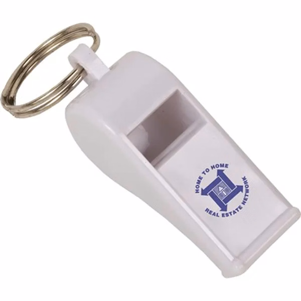 Plastic Whistle Keyring