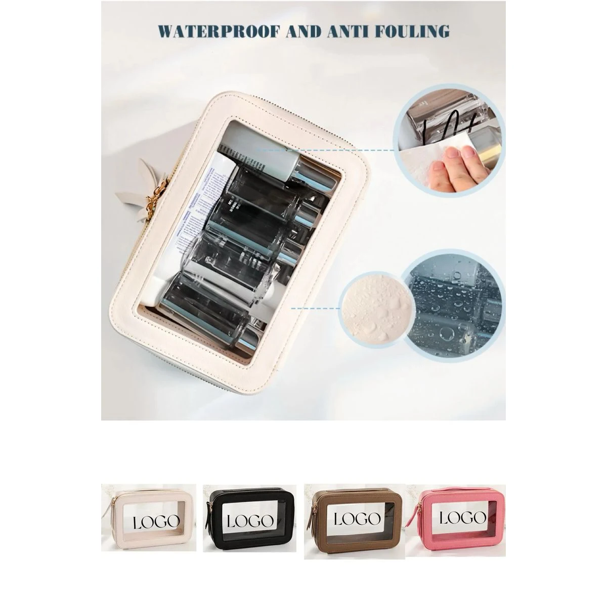 PU PVC Toiletry Cosmetics Bag 1