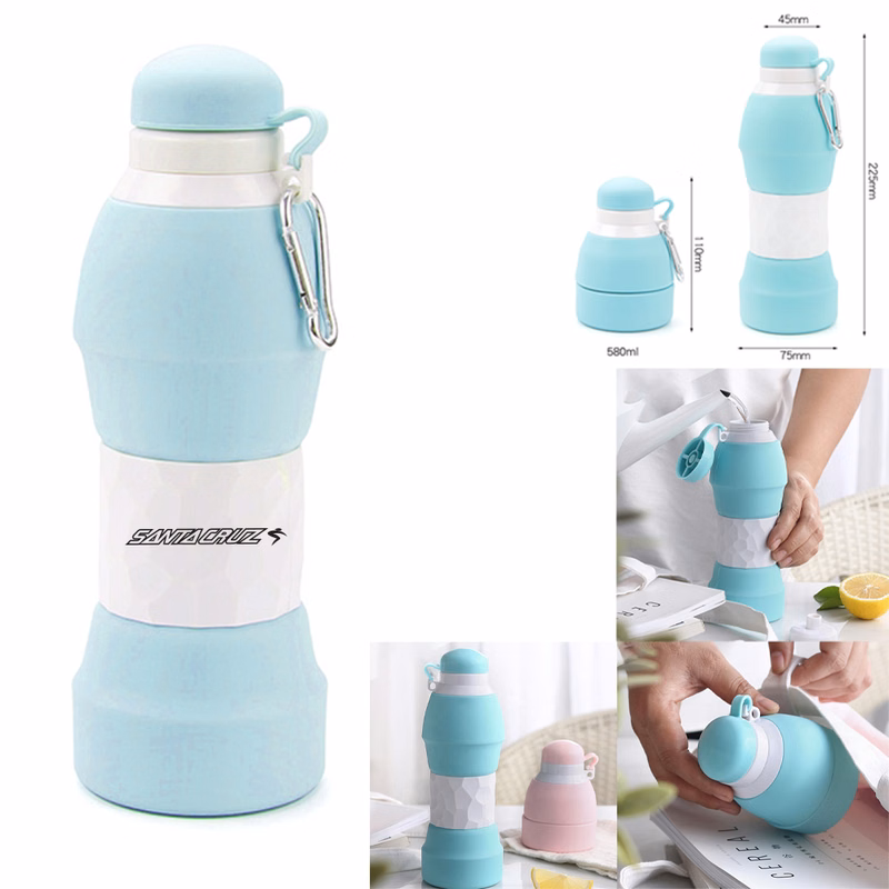 Silicone Foldable Water Bottle - 20 Oz