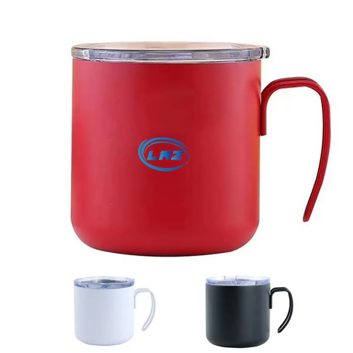 12Oz Stainless Steel 2-Layer Vacuum Insulation Cup W/ Lid 1