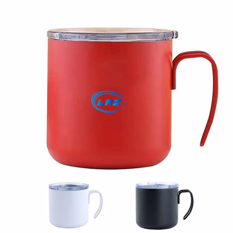12Oz Stainless Steel 2-Layer Vacuum Insulation Cup W/ Lid