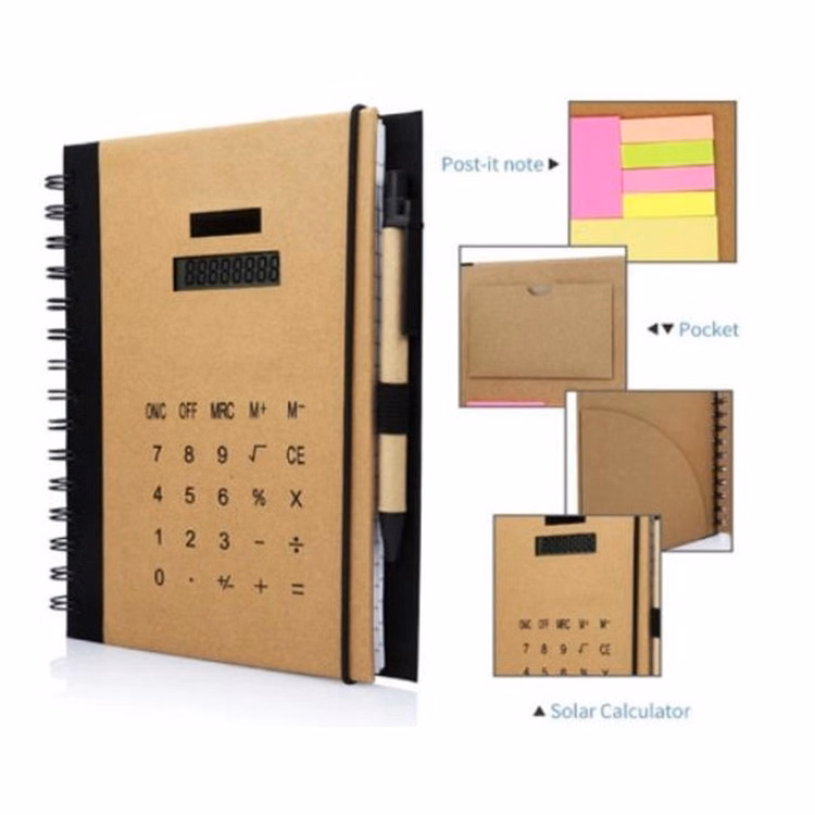 Recycled Solar Calculator with Pen