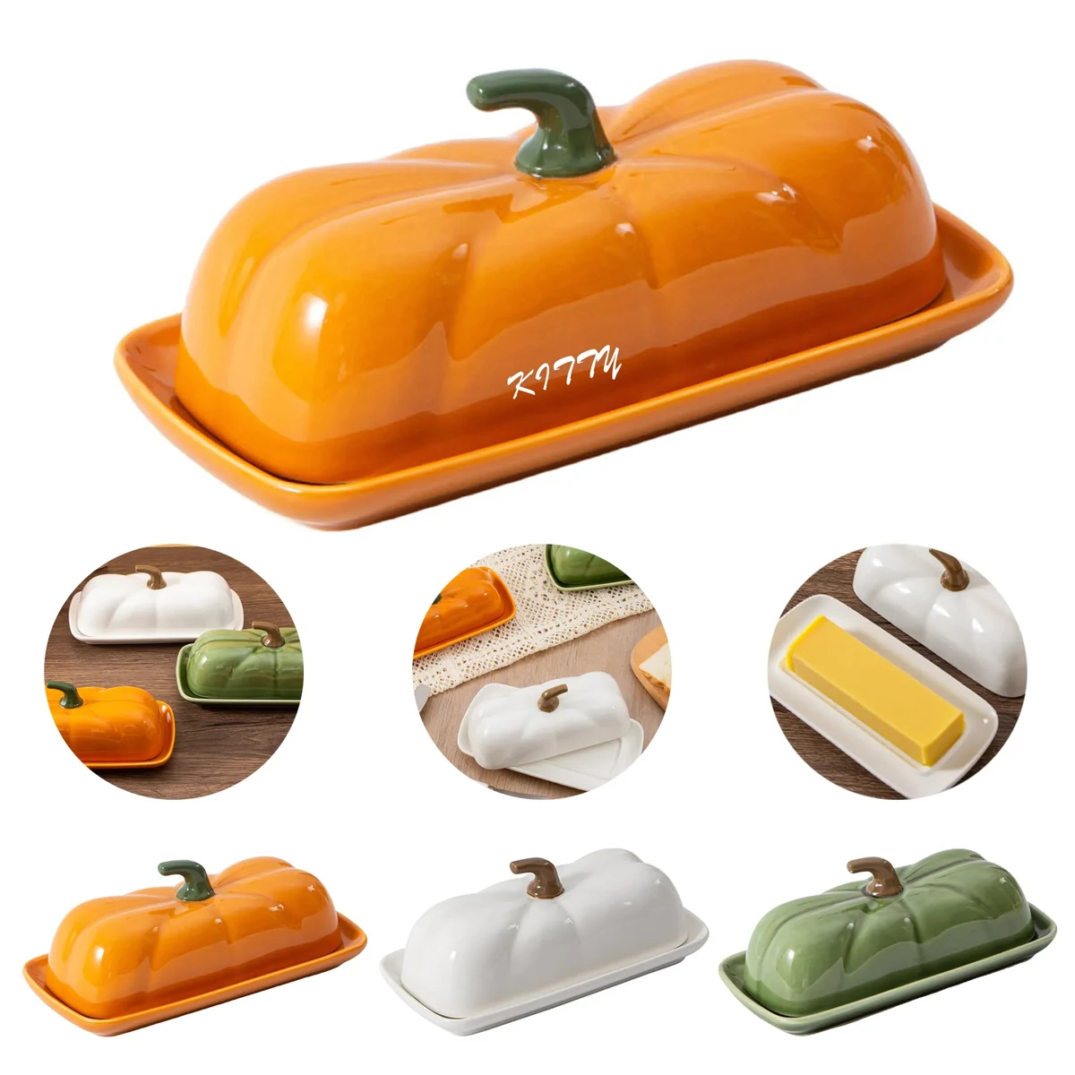 Halloween Creative Pumpkin Butter Dish 1