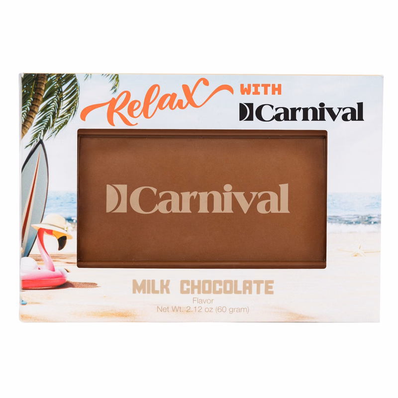 Rectangle Etched Milk Chocolate Bar- Window Box
