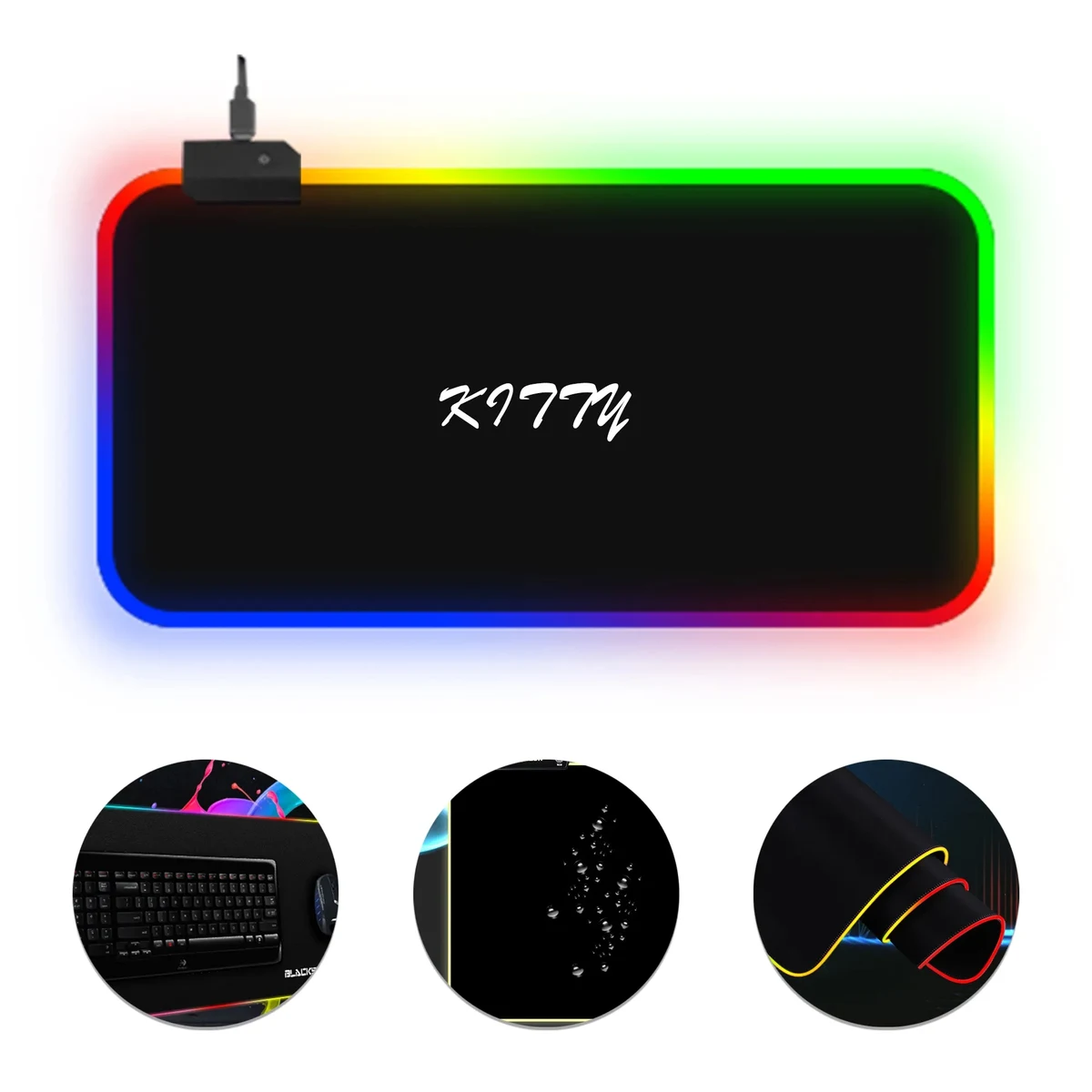 Led Glowing Colorful Rgb Rubber Desk Mat 1