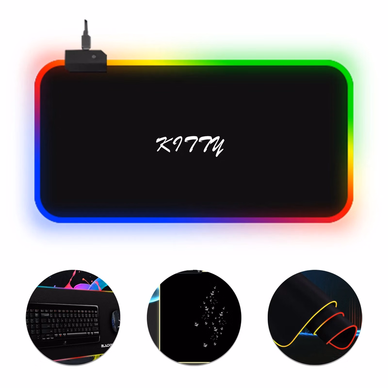 Led Glowing Colorful Rgb Rubber Desk Mat