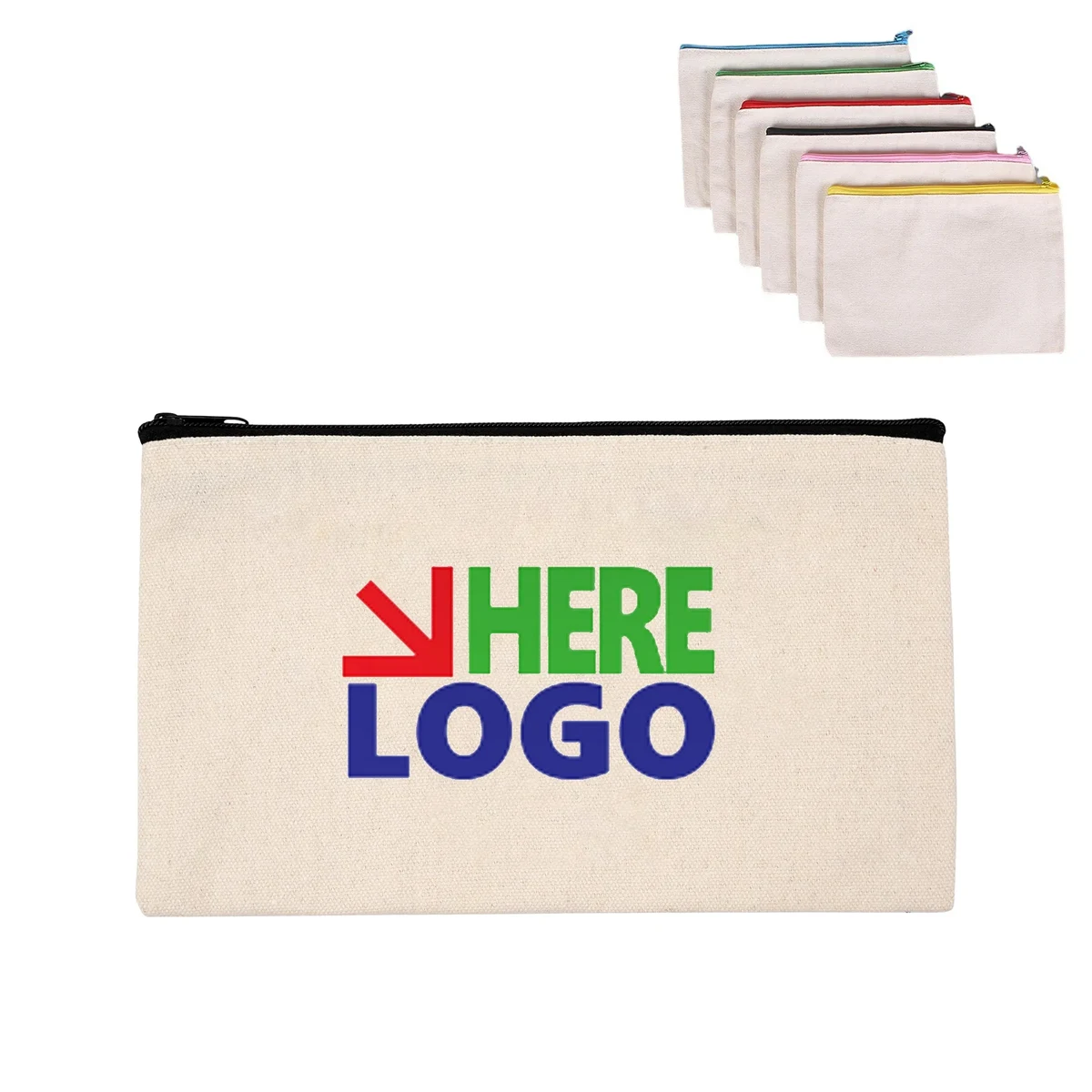 Canvas Makeup Bag, custom tote bag with logo imprint 1