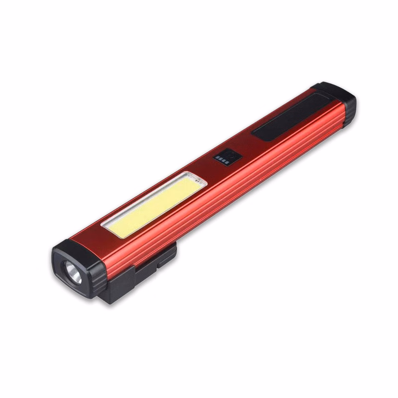 Red Aluminum COB Working Pen Light