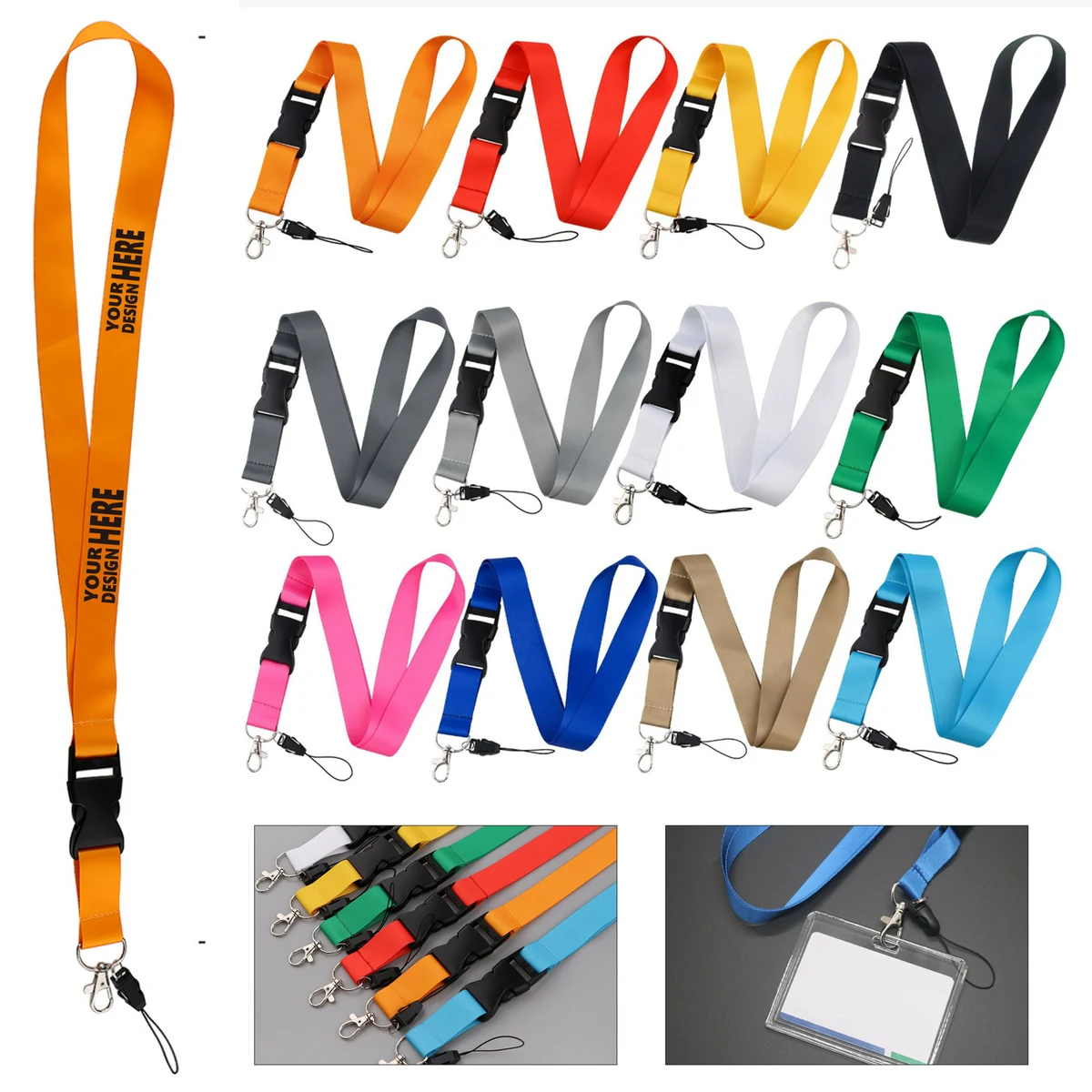 Sublimated Badge Lanyard with Buckle Release Holder 1