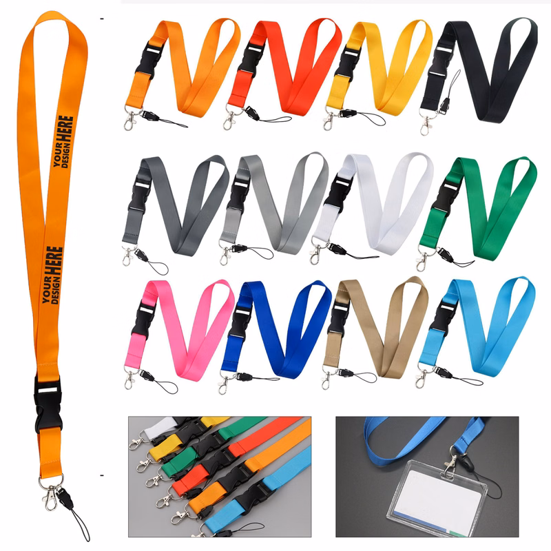 Sublimated Badge Lanyard with Buckle Release Holder