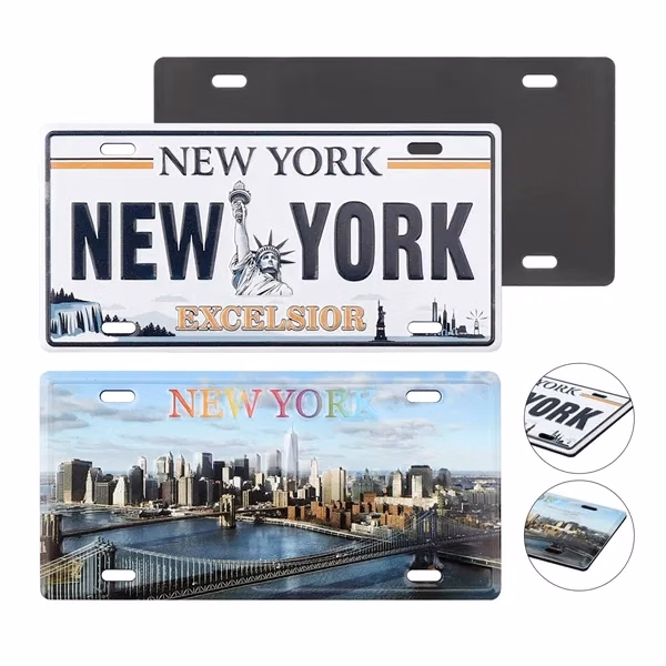 Custom 3.35" x 1.65" License Plate Magnet with 3D — Novelty Home Decor