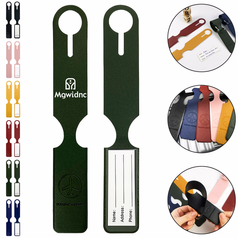 PU Leather Strip Hanging Luggage Tag