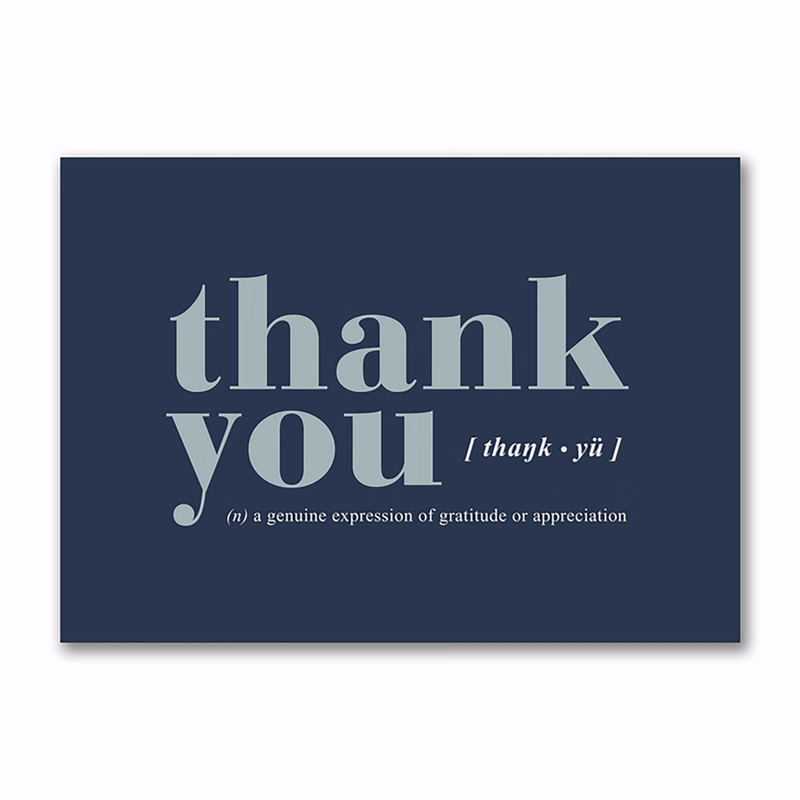 Thank You Defined Card