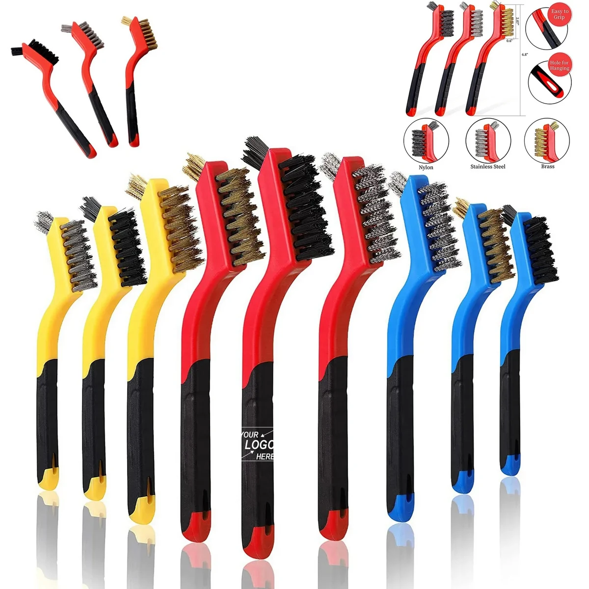 Heavy-Duty Wire Brush Set - 3 Pack for Deep Cleaning 1