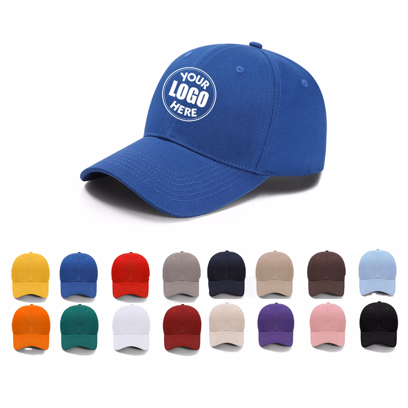 6 Panels Cotton Peaked Cap