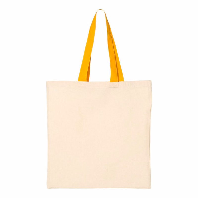 Economical Tote with Contrast-Color Handles - QTB6000